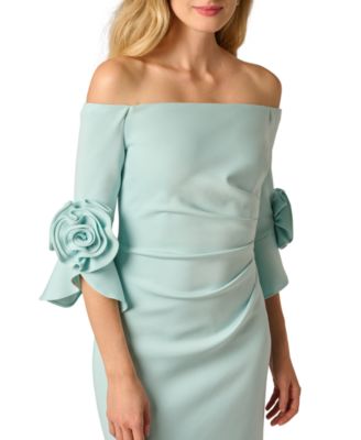 Rosette Off-The-Shoulder Gown