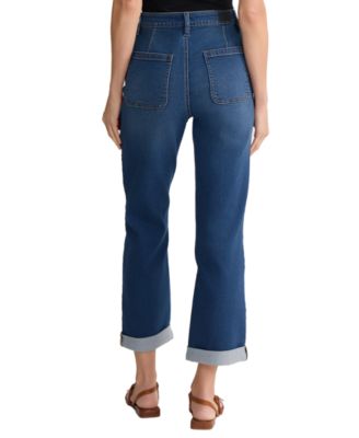 Petite Mid-Rise Straight Fit Lexington Girlfriend Jeans