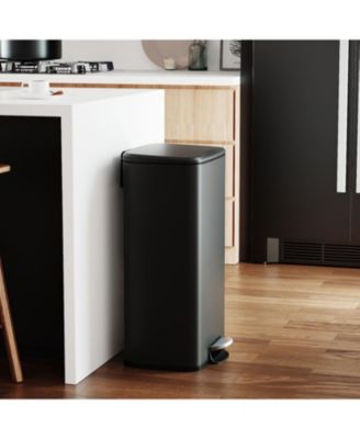 8 Gallon Rectangular Matt Rectangular Kitchen Trash Can