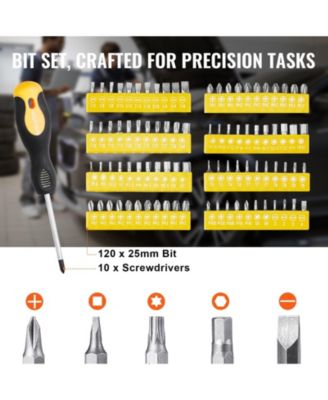 221-Piece Mechanics Tool Set, 1/4" & 3/8" Drive SAE & Metric Sockets, Bits, Wrenches, Ratchet, Accessories, Plastic Case