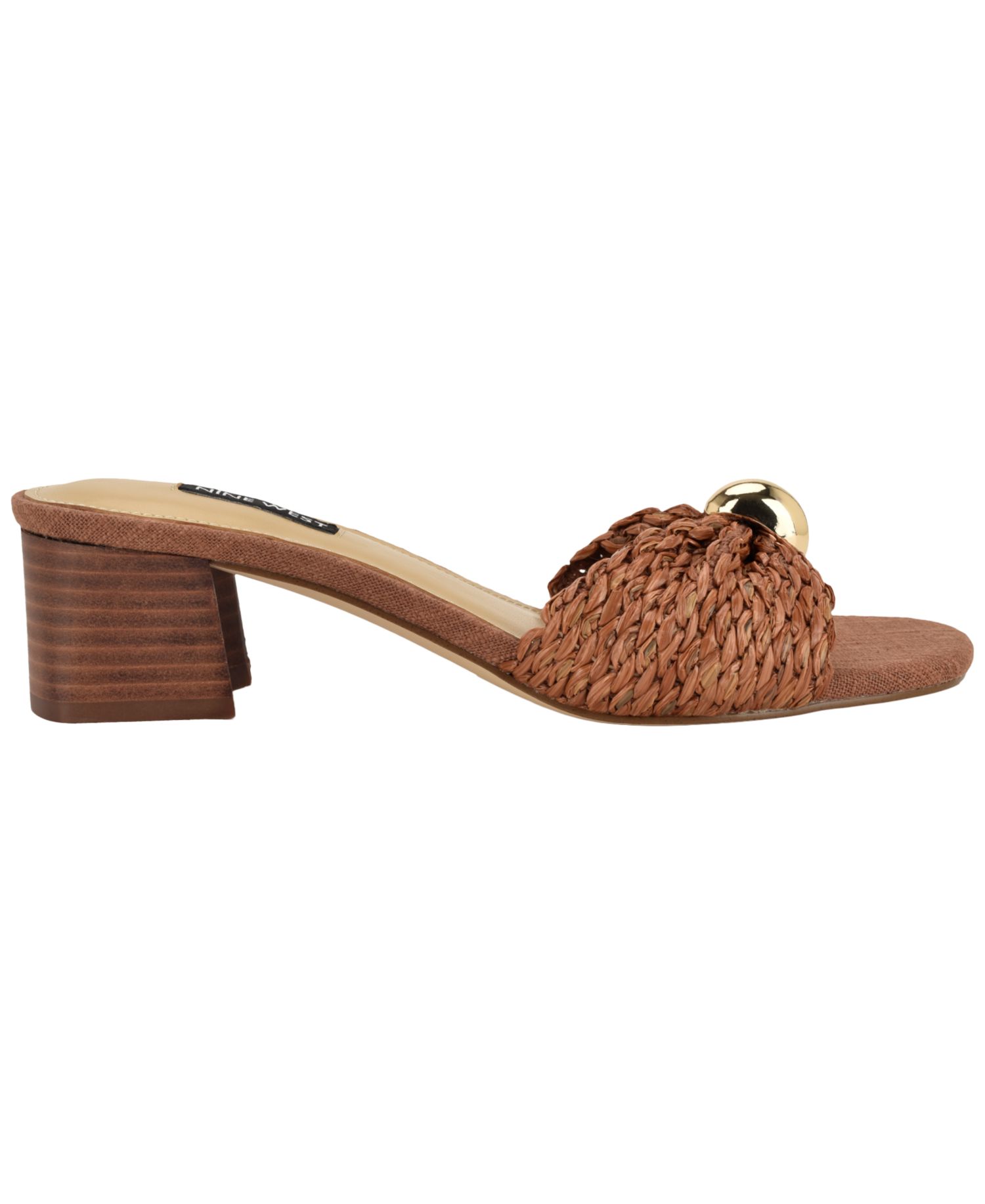 Women's Gerry Ornamented Slip-On Block Heel Dress Sandals