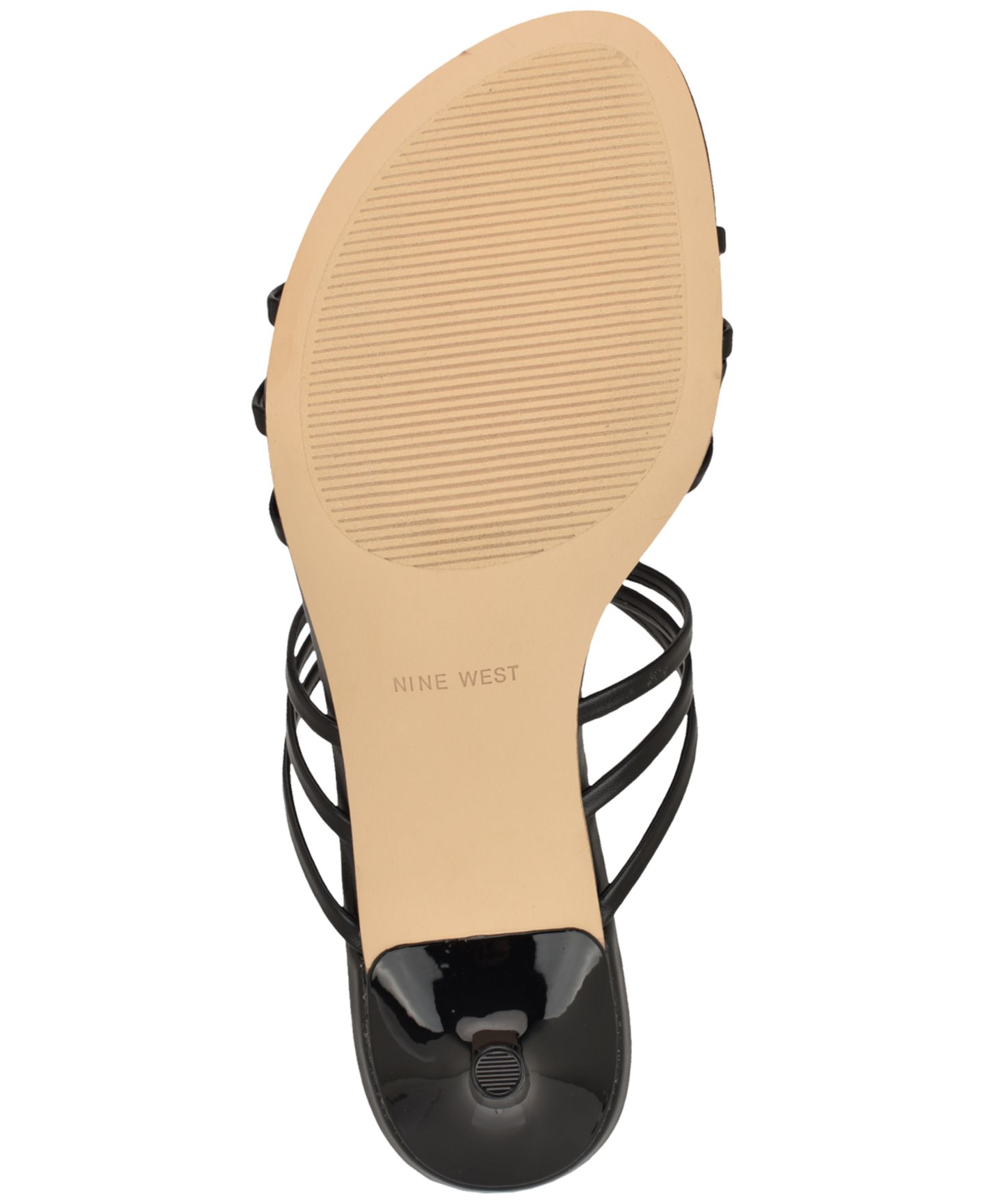 Женские сандалии Nine West Grece Strappy Slip-On Kitten Heel Dress Sandals, цвет: Чёрный — фото 5