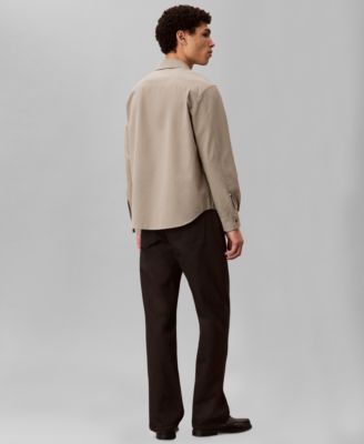 Men's Yarn-Dyed Stripe Seersucker Classic Button-Down Shirt