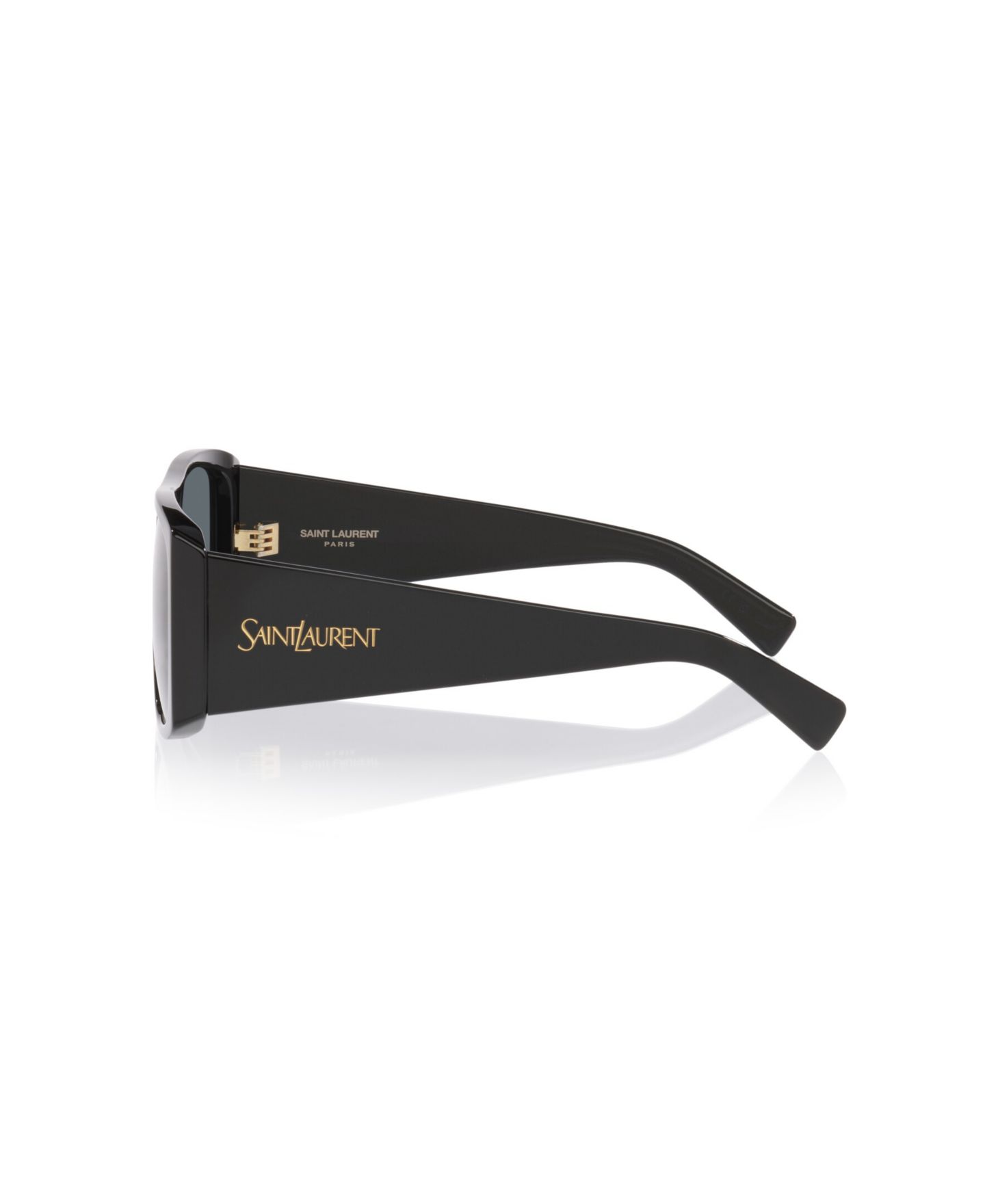 Женские солнцезащитные очки Saint Laurent Rectangle Sunglasses, SL832 YS000889, цвет: Чёрный — фото 4