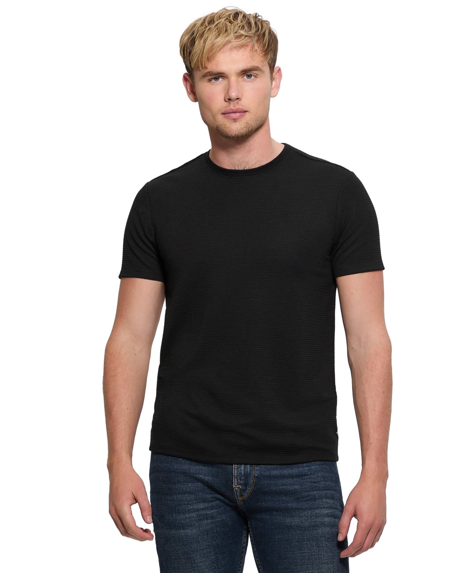 Men's Textured Solid T-Shirt