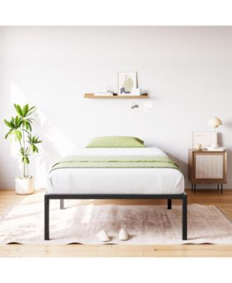 16 in Bed Frame, Heavy Duty Metal Platform Bed Frame, Noise Free Full Bed Frame