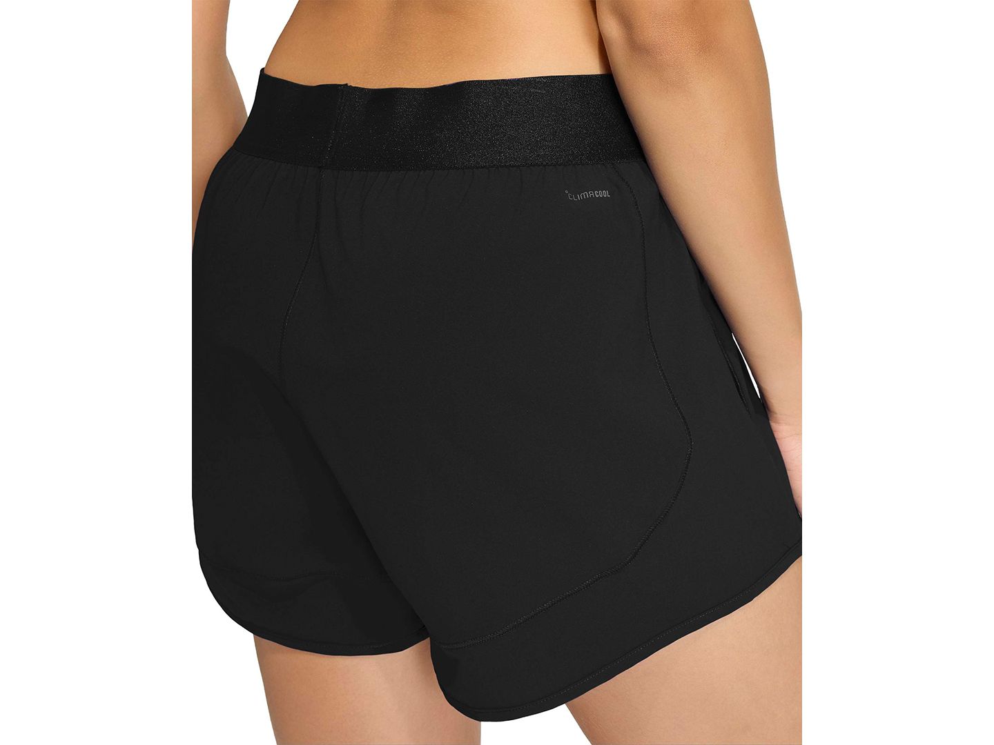 Женские шорты adidas Mid-Rise Workout Flex Woven, цвет: Чёрный — фото 4