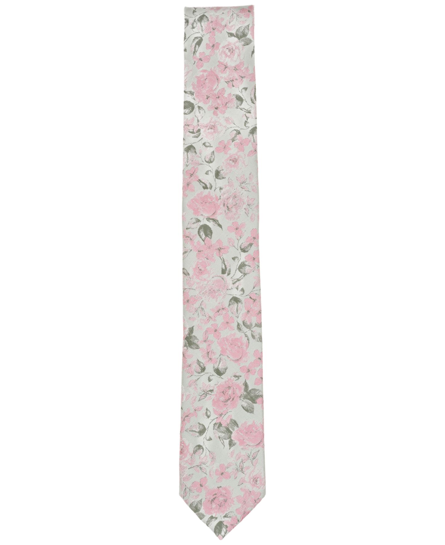Мужские галстуки Bar III Heron Floral Skinny Tie, цвет: Зелёный — фото 2
