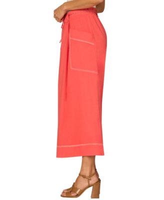 Petite Skyrise Wide-Leg Crop Glider Pants