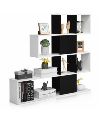 5-Tier Bookshelf Corner Ladder Bookcase Display Storage Rack
