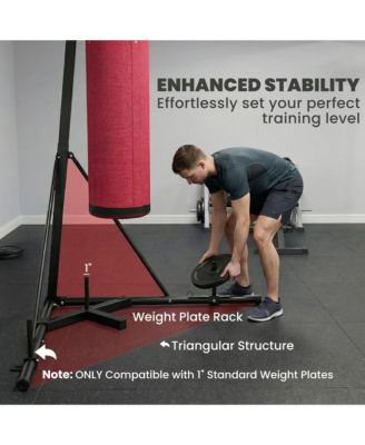 72.8"-90.9" Adjustable Freesding Punching Bag with Sd,