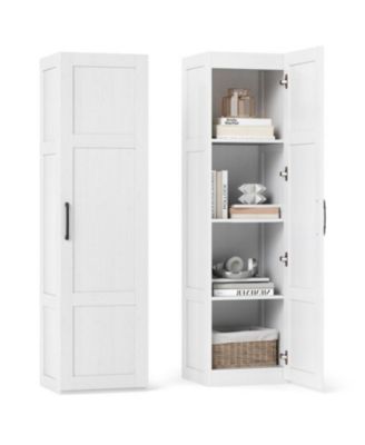 4-Shelf Tall Storage Cabinet for Bathroom and Living Room