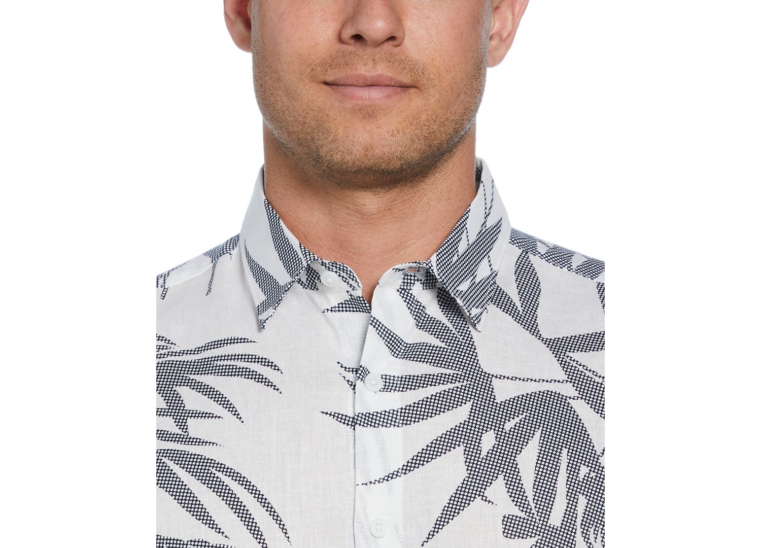 Men's Textured Fern Print Shirt