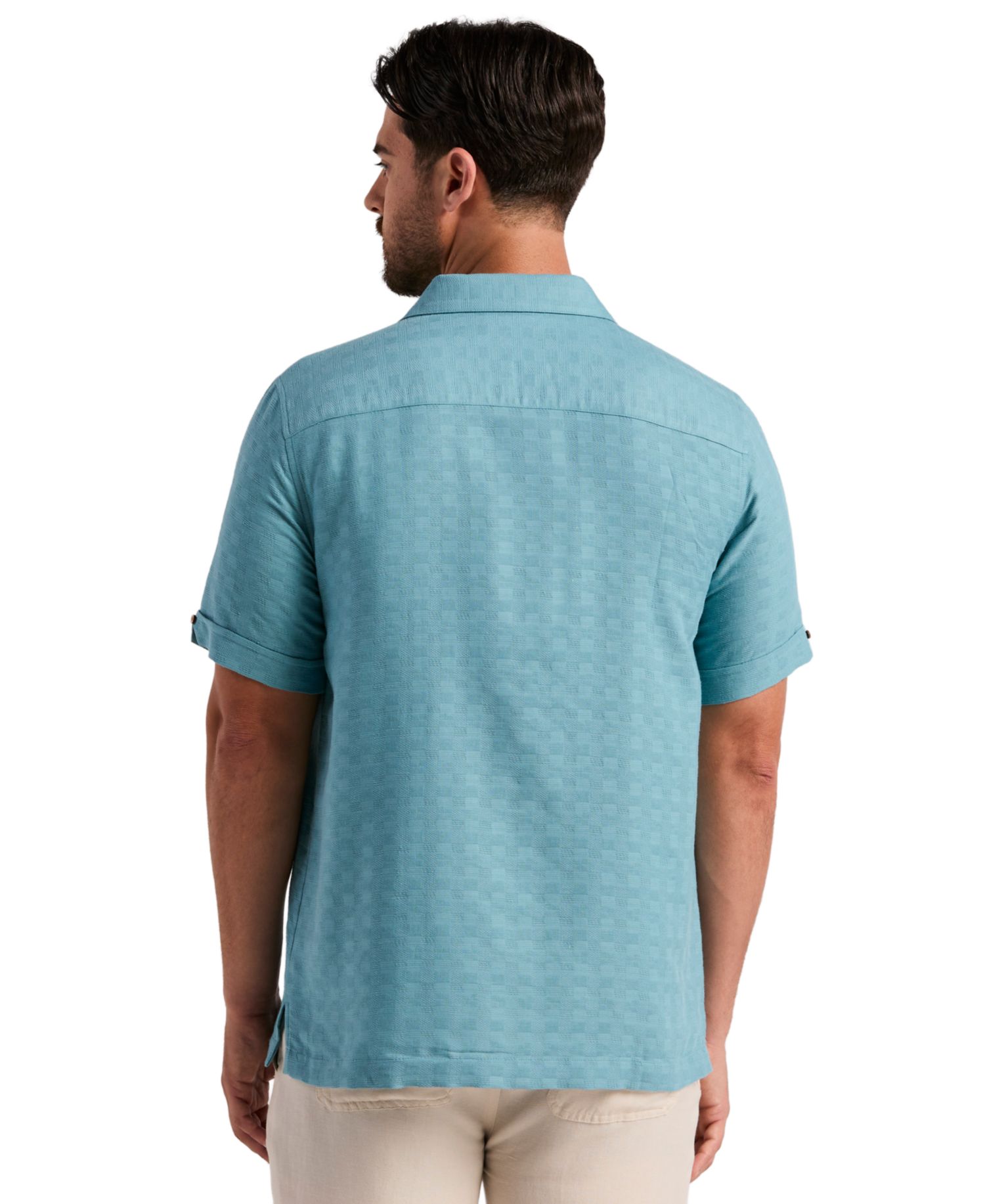 Men's Geometric Dobby Print Shirt