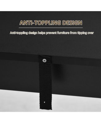 Bar Table Counter Height Dining Table with 3-Tier Storage Shelves