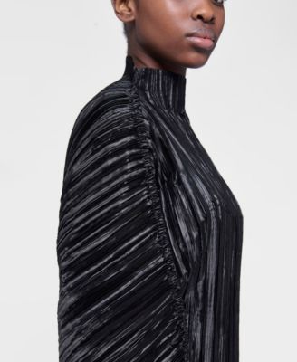 Women's Plisse Batwing Top