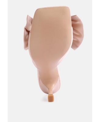 Womens Wonderbuz High Heeled Bow Slider Sandals