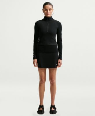 Women's Sportswear Ribbed Quarter-Zip Long-Sleeve Top