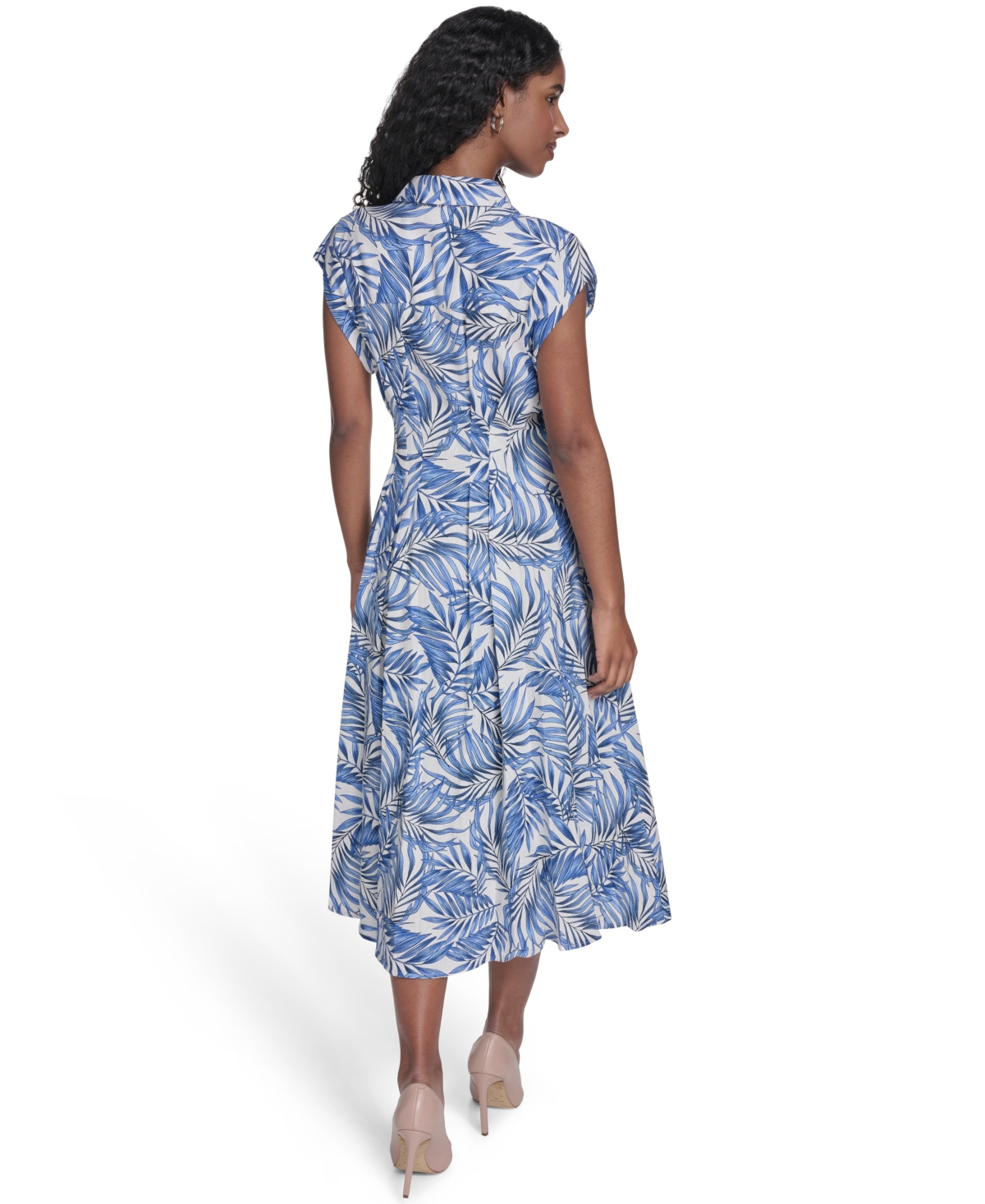 Tommy Hilfiger Women's Printed Collared Neck Shirt Dress