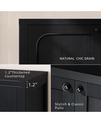 Modern Sideboard Buffet Cabinet TV Media Console with Storage for Living Room Hallway Entryway