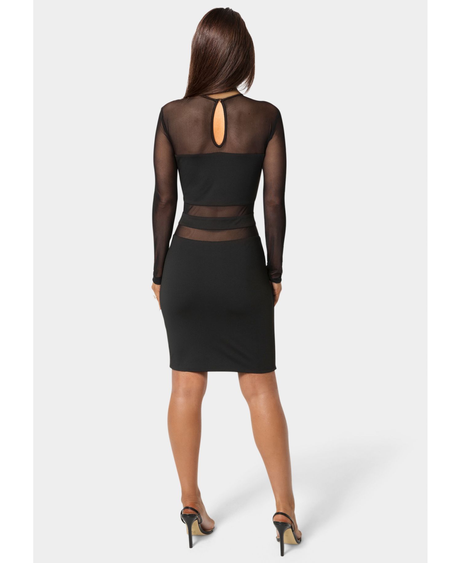 Women's Illusion Mesh Mini Dress
