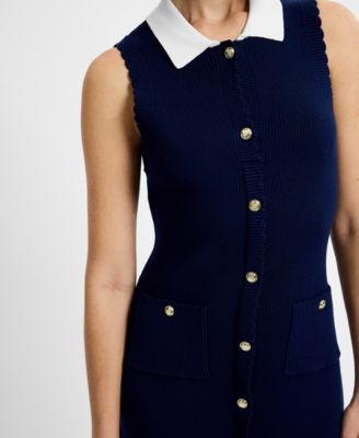 Women's Collared Neck Mini Dress