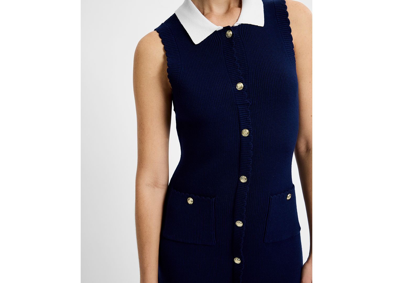 Women's Collared Neck Mini Dress