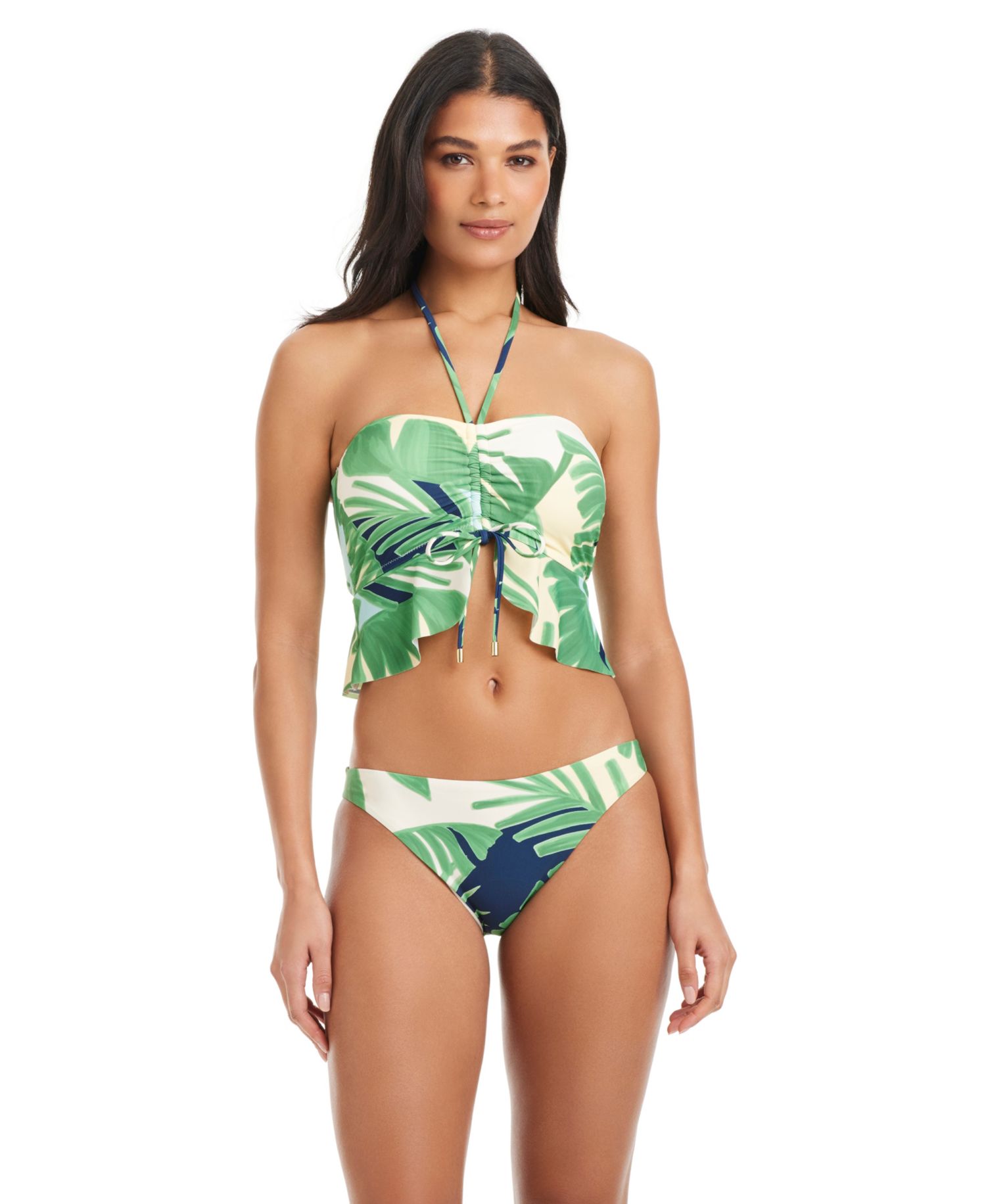 Women's Summer Breeze Convertible Ruffle Tankini Top and Summer Breeze Moderate-Coverage Swim Bottoms