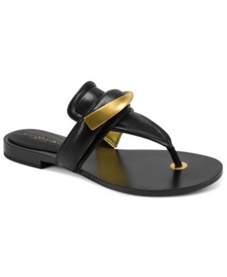 Women's Velvet Thong Flat Sandals