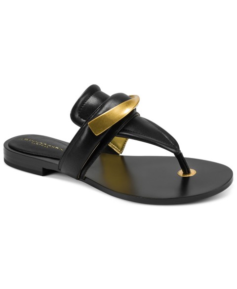 Женские сандалии Donna Karan New York Women's Velvet Thong Flat Sandals