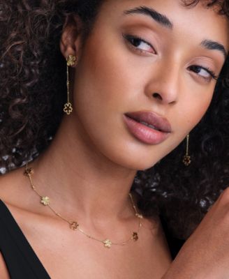 Women's Forget Me Not Gold Tone Stainless Steel Necklace