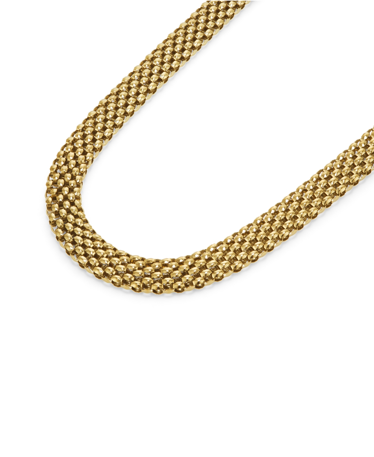 Olivia Burton Women's Chequerboard Link Gold Tone Stainless Steel Necklace