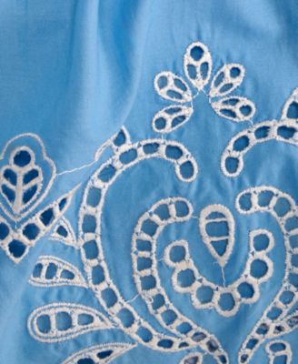 Women's Cutwork-Hem Mini Shirtdress