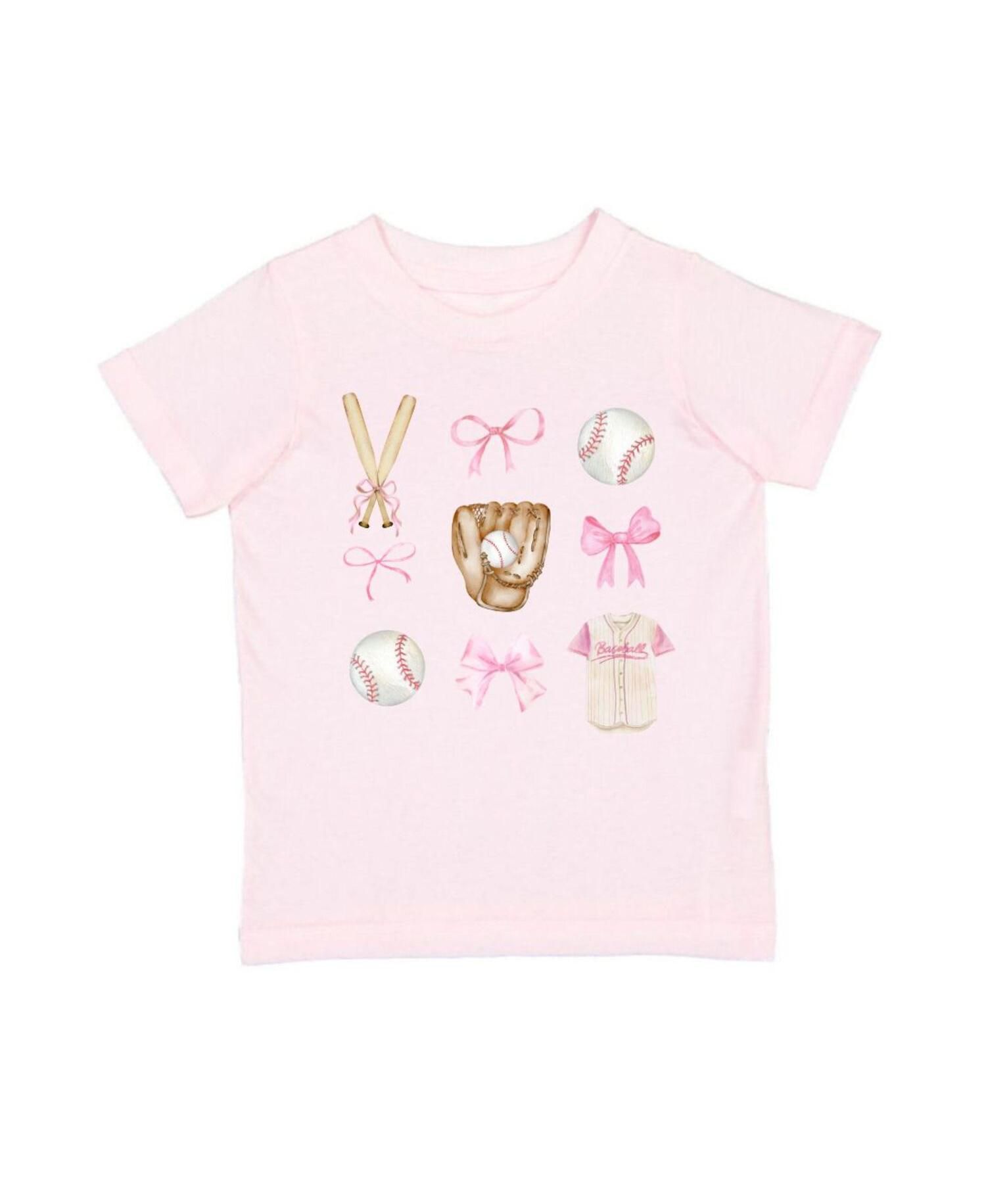 Baby Girls Baseball Cutie Short Sleeve T-Shirt