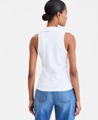 Women's Racerback Polo Tank Top