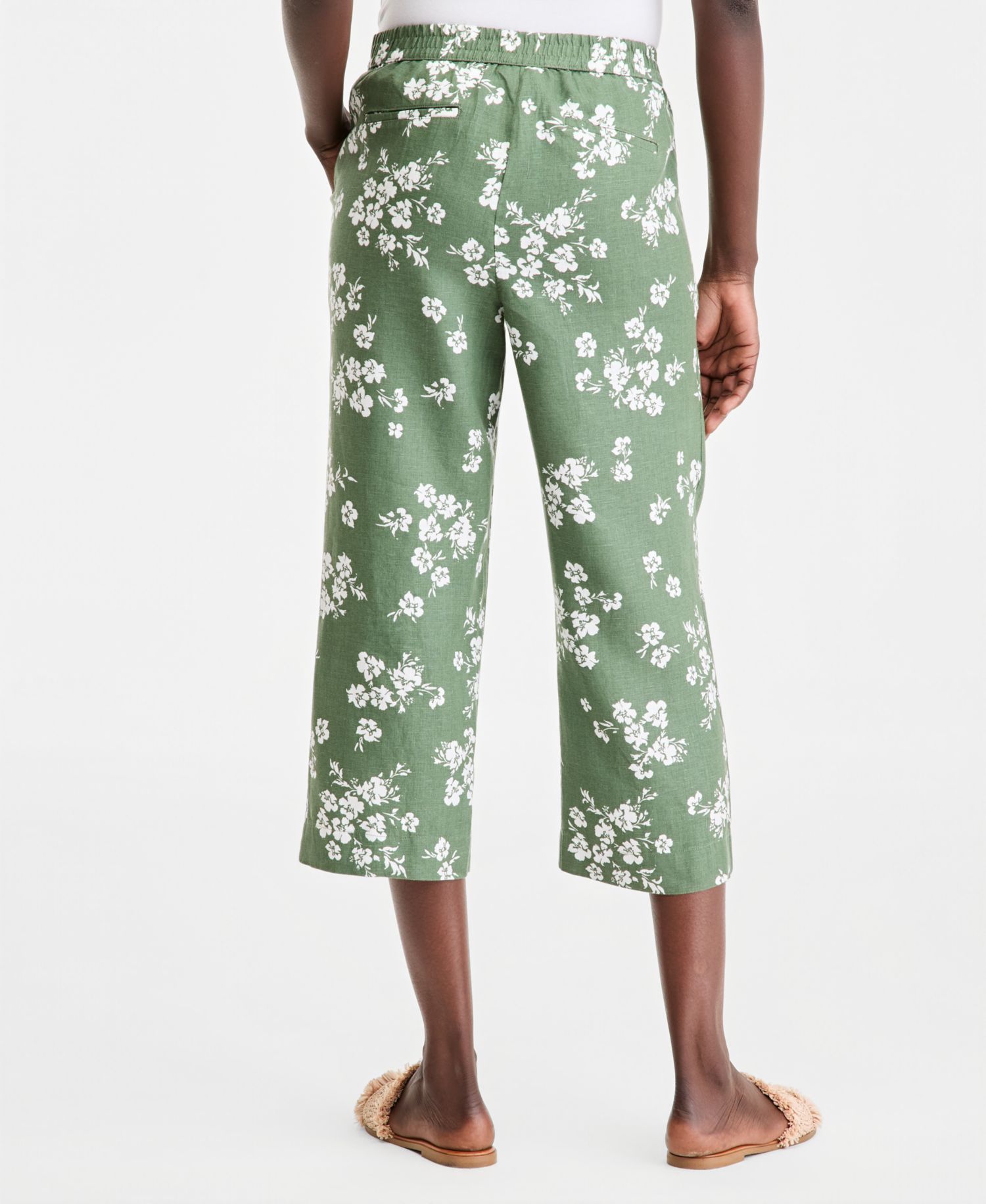 Women's Lined Printed Cropped Pants