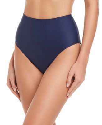 Women's Solid High-Waisted Bikini Bottoms