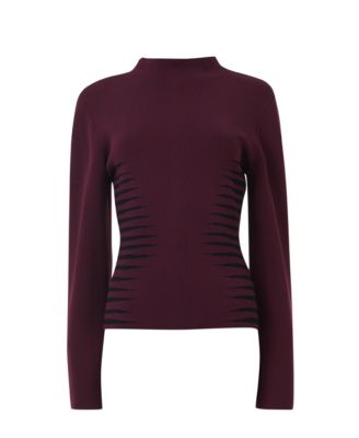Women's Jacquard Knit Fitted Top
