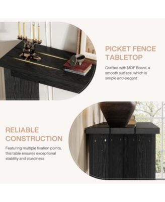 70.9-Inch Long TV Stand, Farmhouse Sofa Console Table with Widened Tabletop