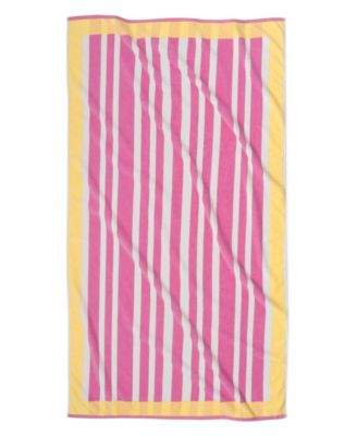 Frame Stripe Cotton Beach Towel, 40" x 70"