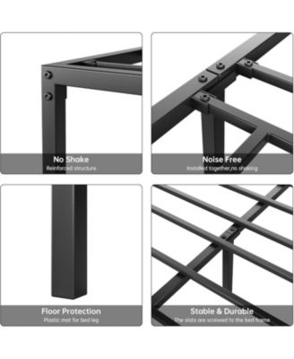 Metal Platform Bed Frame – Full Size, Heavy Duty, Noise-Free, Strong Support, Underbed Storage, Easy Assembly, Size