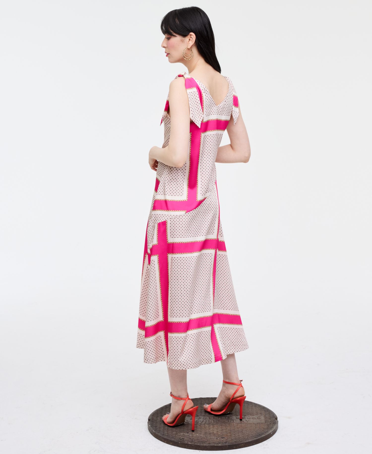 Women's Grid-Print Maxi Dress, Macy's Exclusive- Molly Rogers Capsule Collection