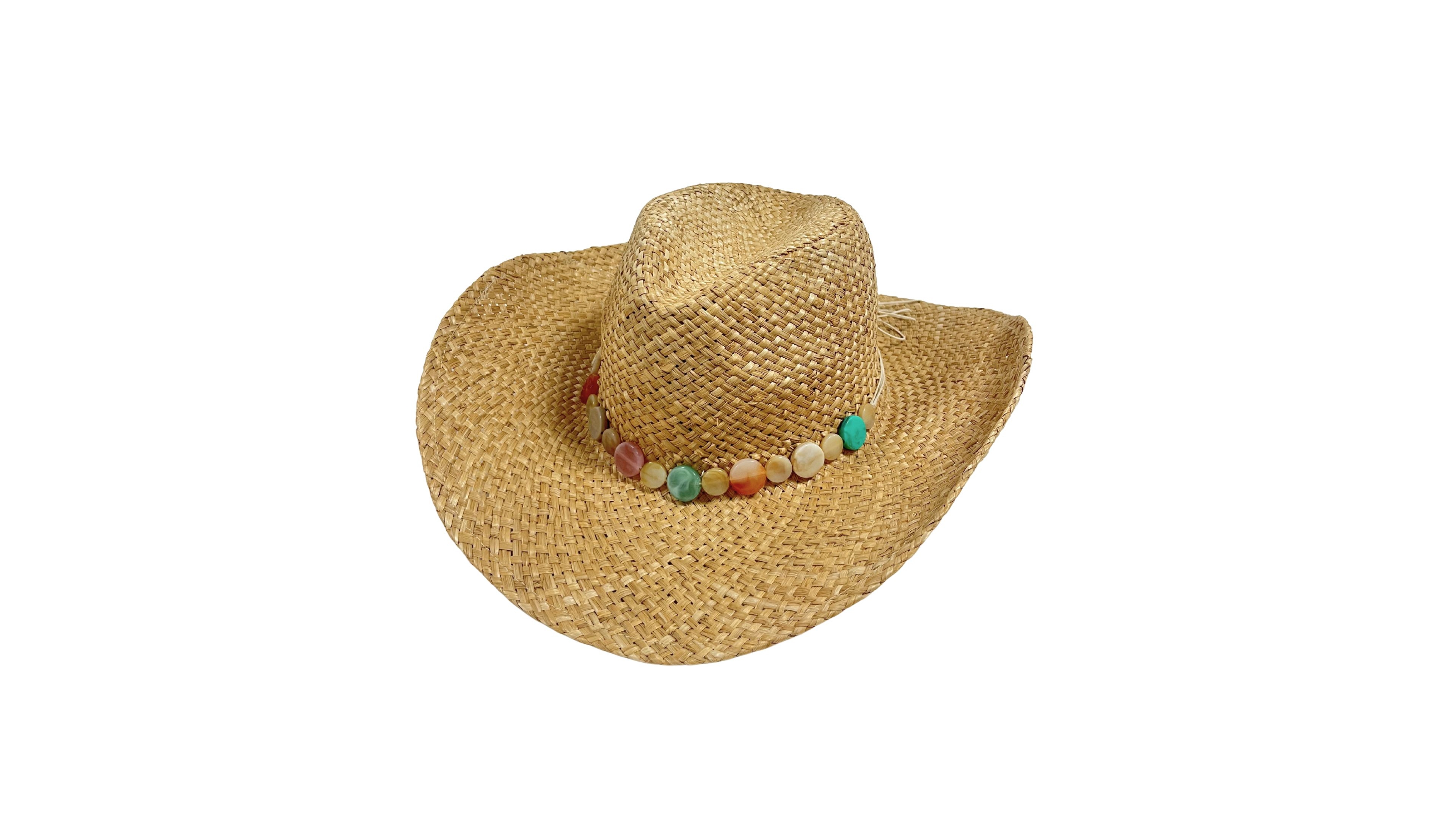 Marcus Adler Gem Stone Straw Cowboy Hat