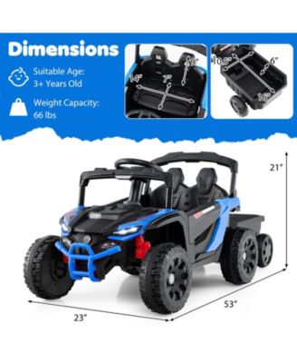 12V Electric Ride On Tractor with Parent Remote for Kids