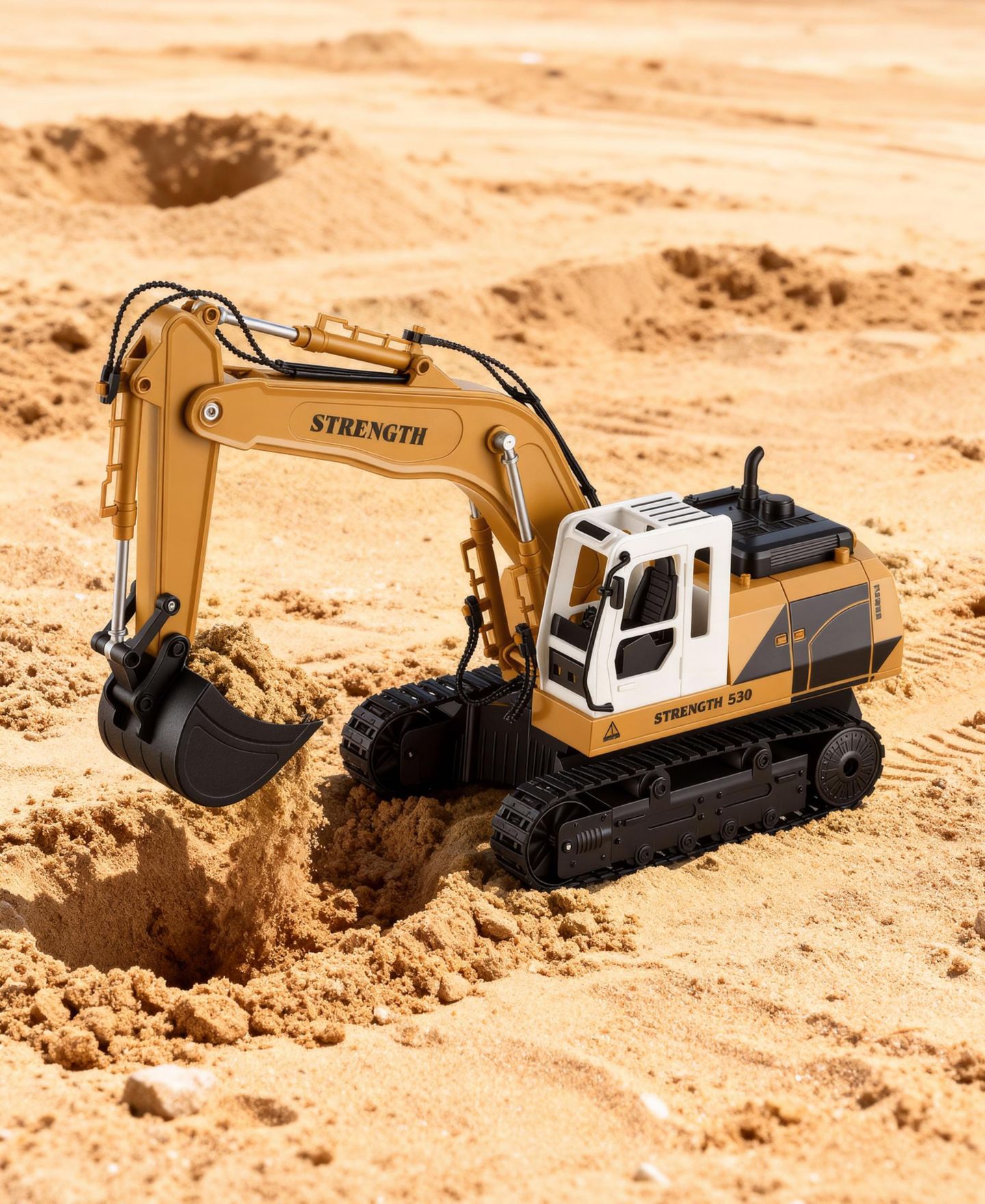 Детская игрушка SUGIFT 1:16 11-Channel Control Alloy Bucket RC Excavator with Lights and Sounds, цвет: Жёлтый — фото 2