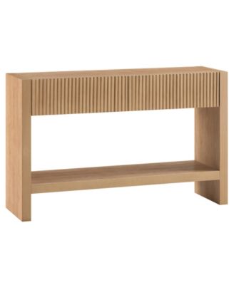 Manzanita 48" Solid Wood Wide Rectangular Fluted Console Table