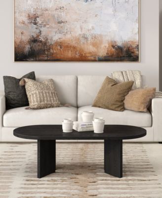 Alma 48" Wide Oval Coffee Table