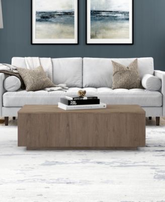 Reyes 48" Wide Rectangular Fluted Coffee Table
