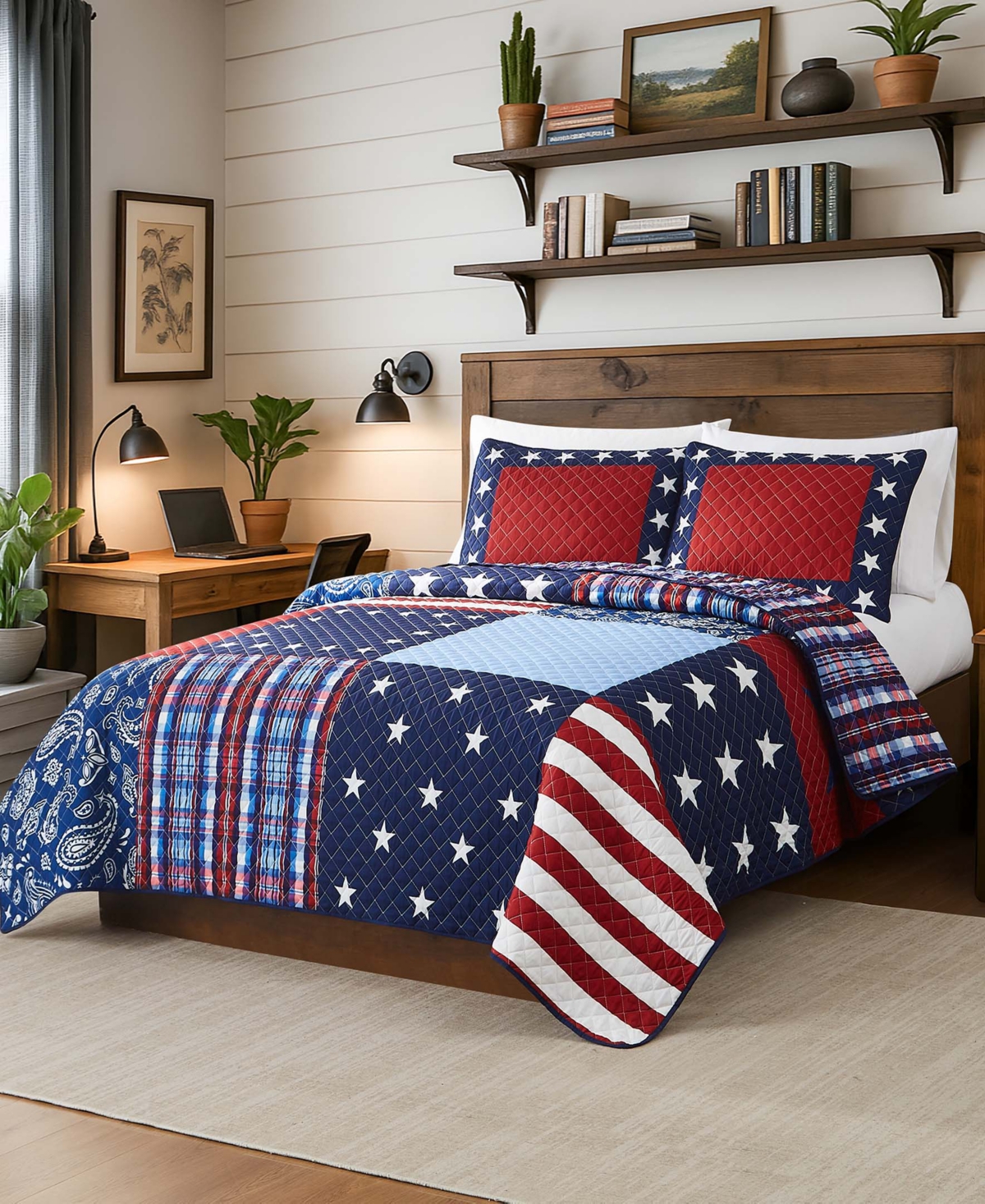 Avanti Americana Reversible 3-Pc. Quilt Set