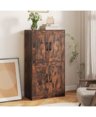 43.5 Inch Bathroom Storage Cabinet with Doors and Shelves